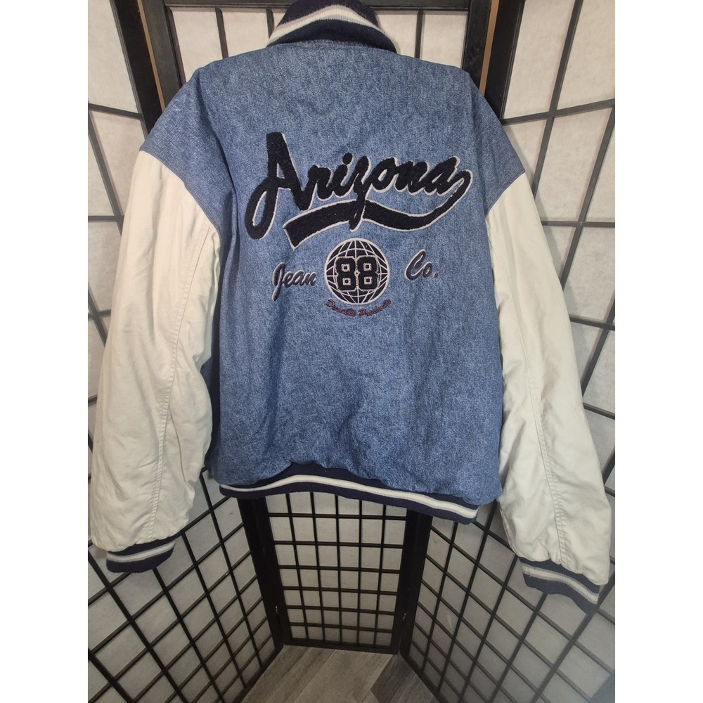 Vintage Arizona 90'S Y2K  Bomber Letterman Jacket